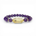 Amethyst Regal Accent Crystal Bracelet