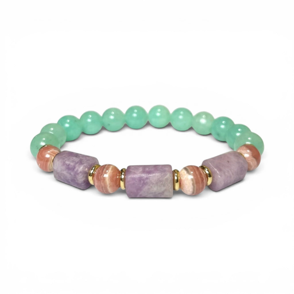 Coastal Blush Rhythm Crystal Bracelet