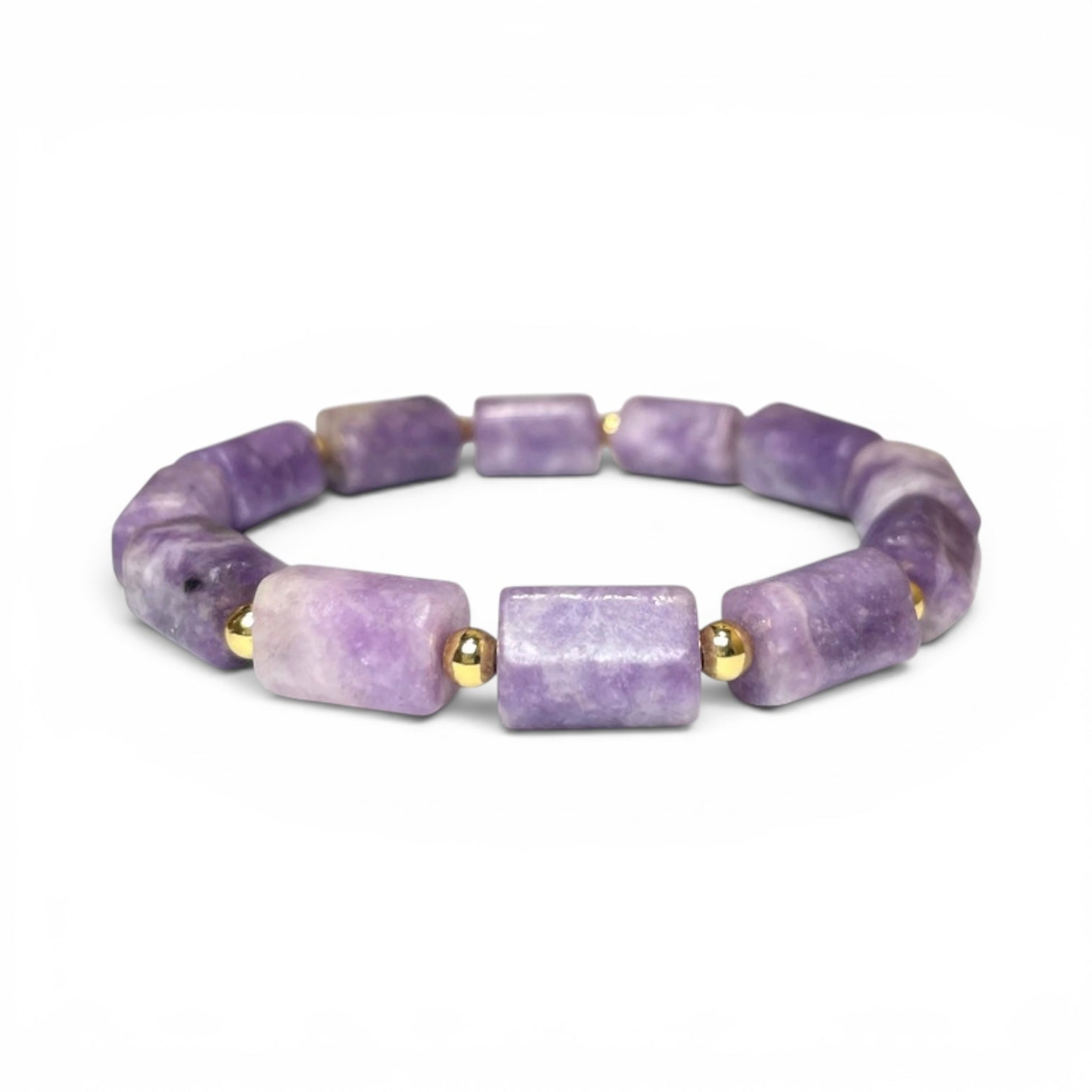 Lepidolite Rhythm Line Crystal Bracelet