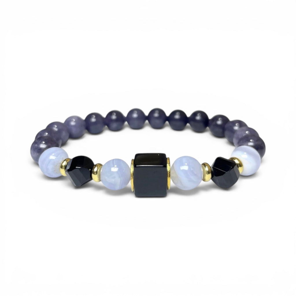 Indigo Noir Balance Crystal Bracelet