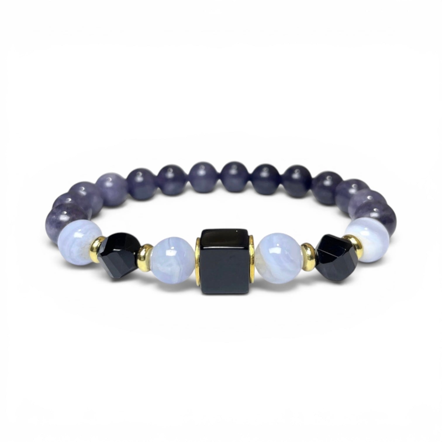 Indigo Noir Balance Crystal Bracelet