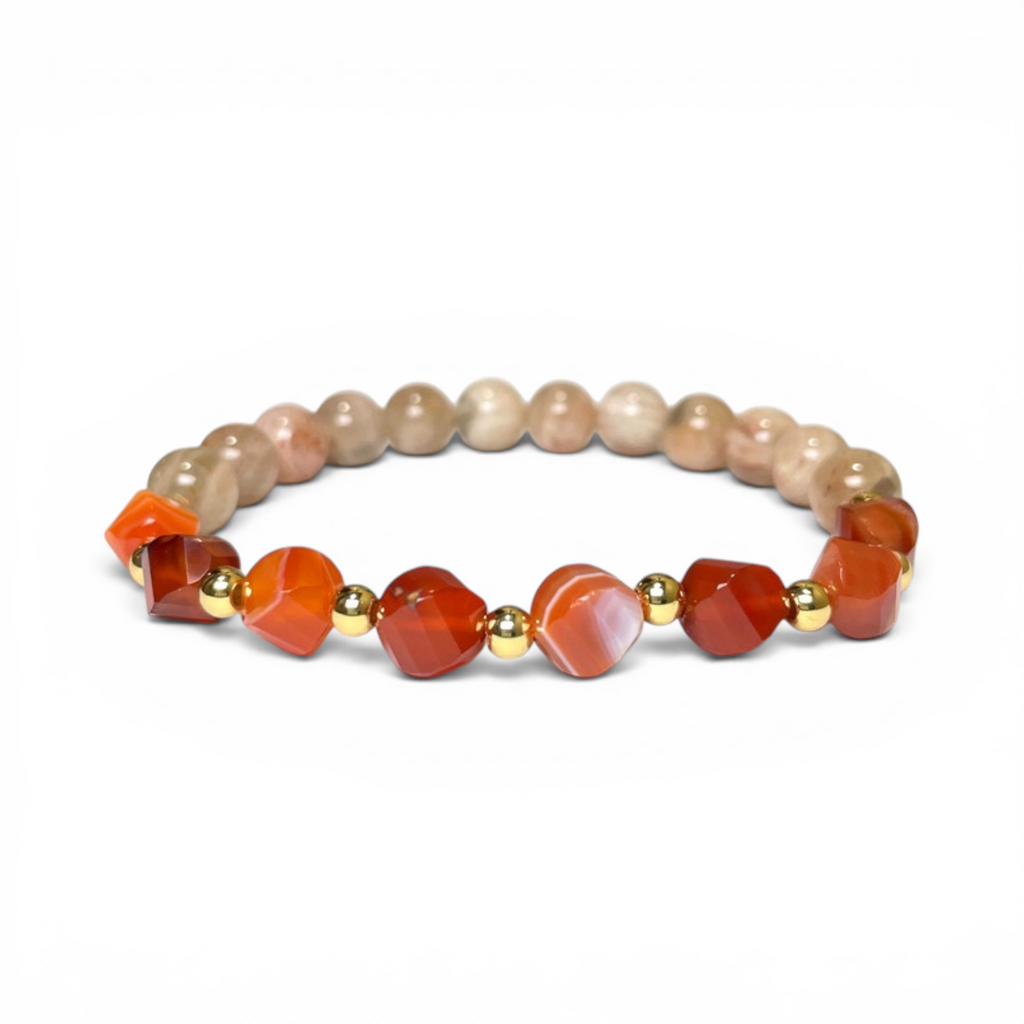 Solar Ember Flow Crystal Bracelet