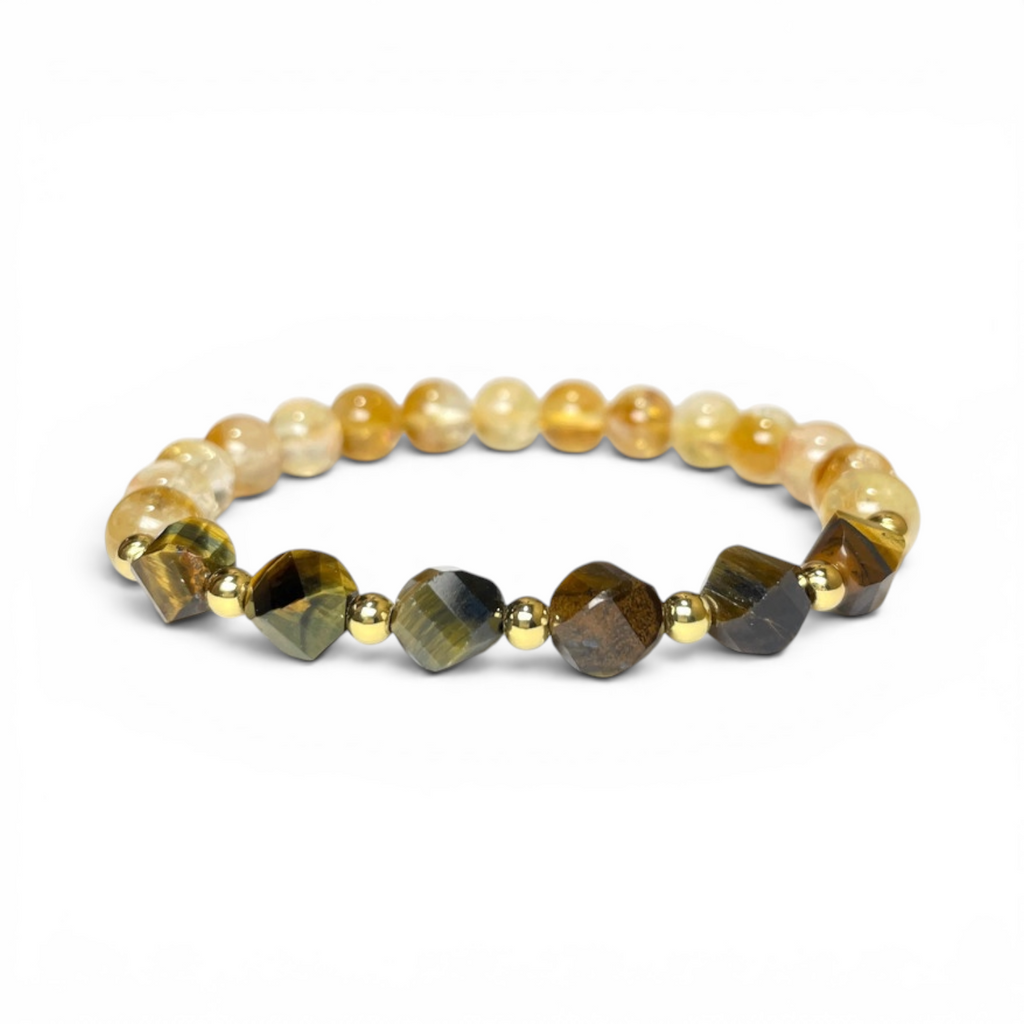 Golden Flow Rhythm Crystal Bracelet