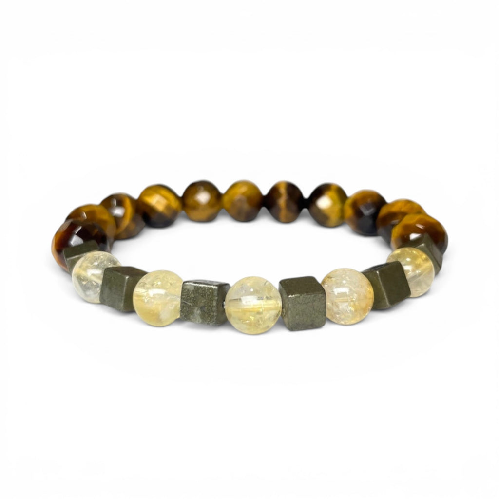 Golden Axis Rhythm Crystal Bracelet