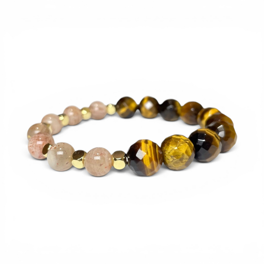 Solar Ember Rhythm Crystal Bracelet