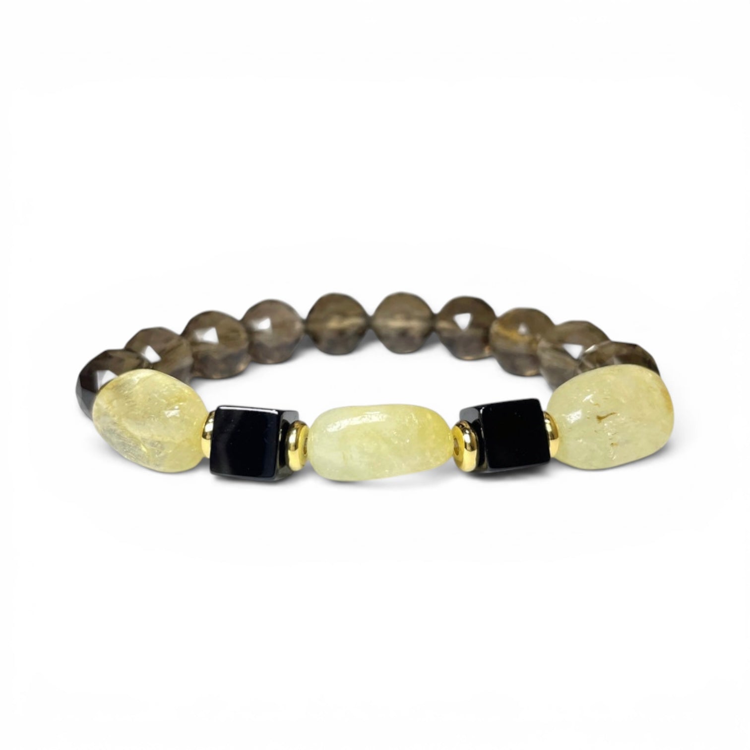 Smoked Gold Contrast Crystal Bracelet