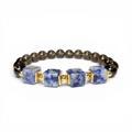 Smoky Indigo Structure Crystal Bracelet