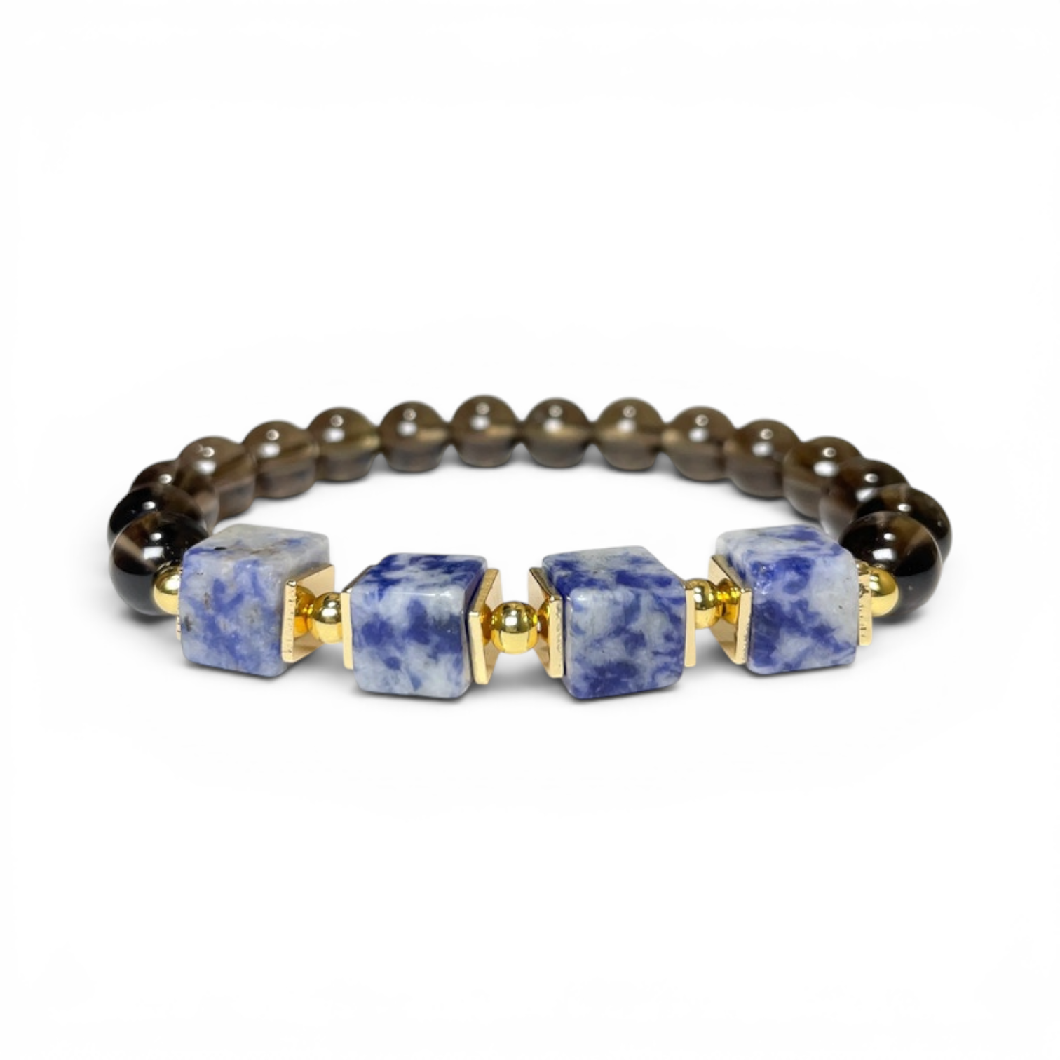 Smoky Indigo Structure Crystal Bracelet