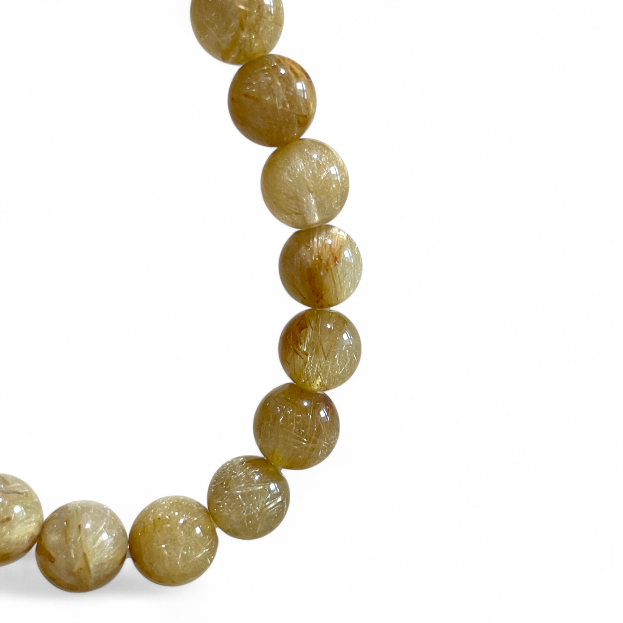 Golden Rutilated Quartz Crystal Bracelet - Premium