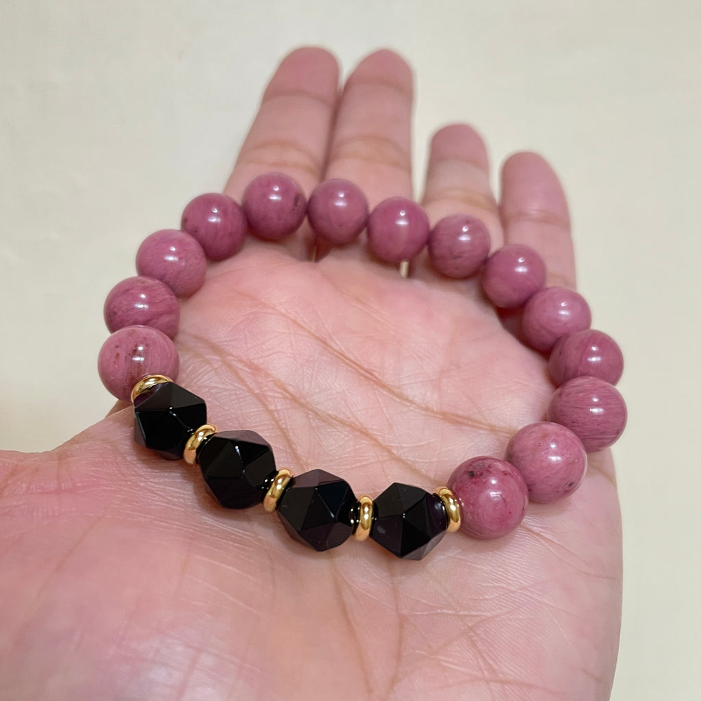 Blush Noir Contrast Crystal Bracelet