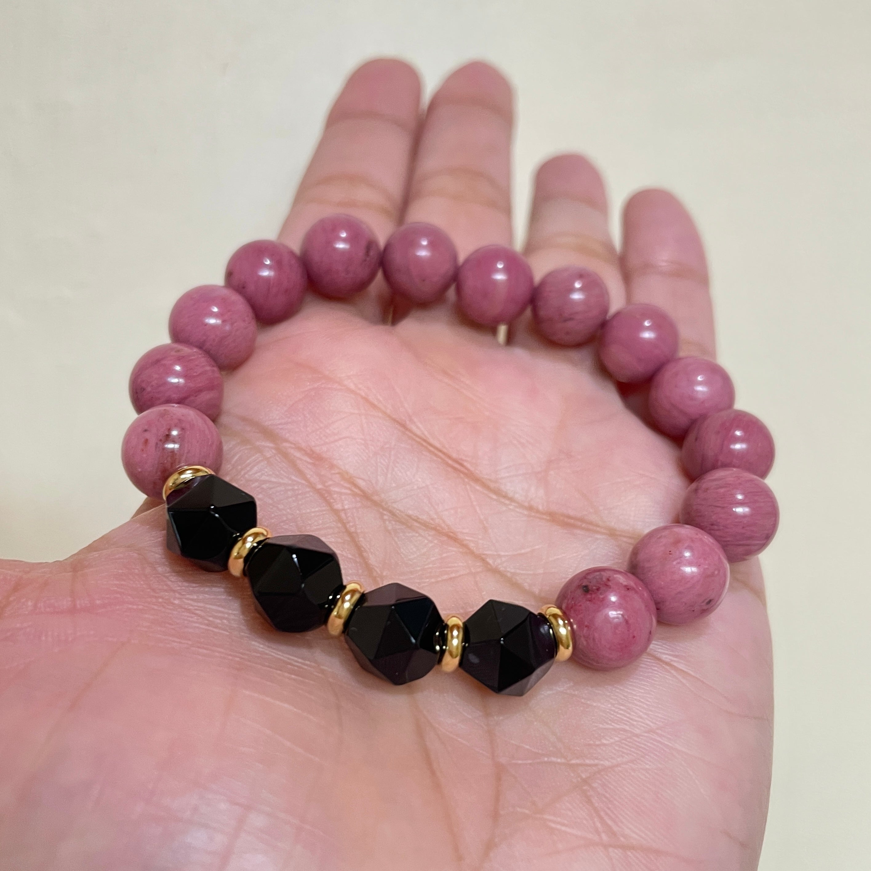 Blush Noir Contrast Crystal Bracelet