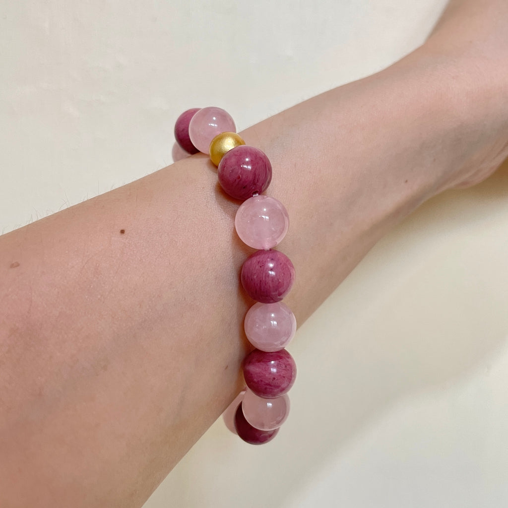 Blush Harmony Weave Crystal Bracelet