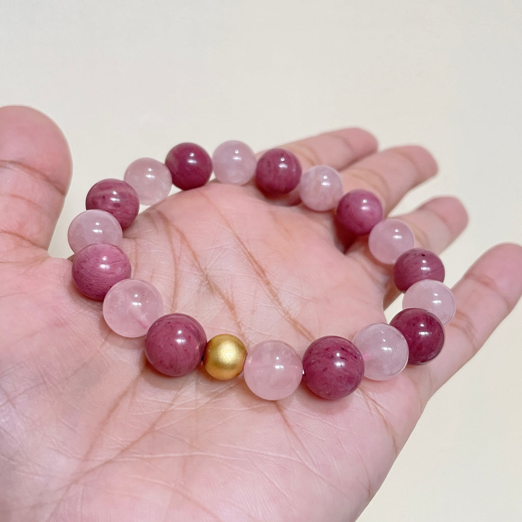 Blush Harmony Weave Crystal Bracelet