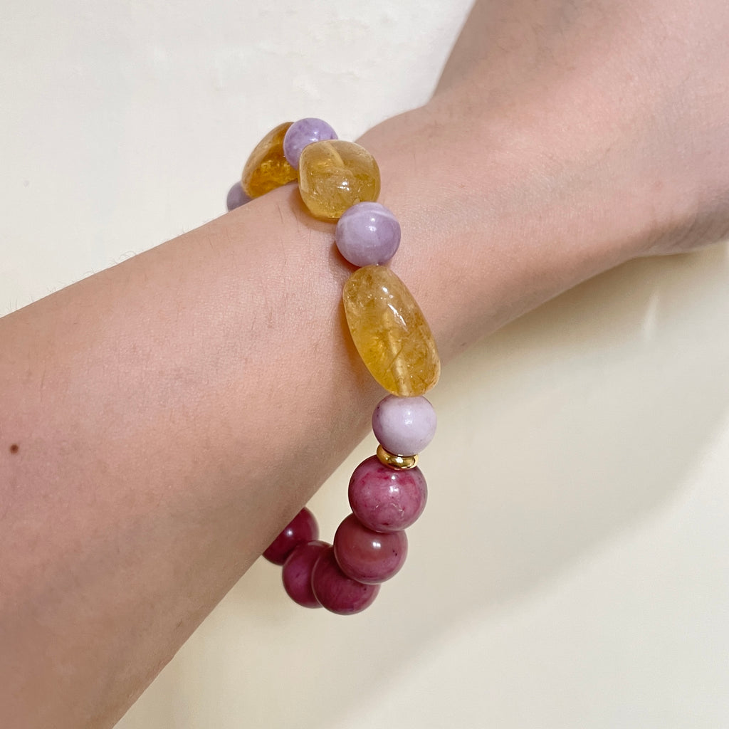 Blush Violet Balance Crystal Bracelet