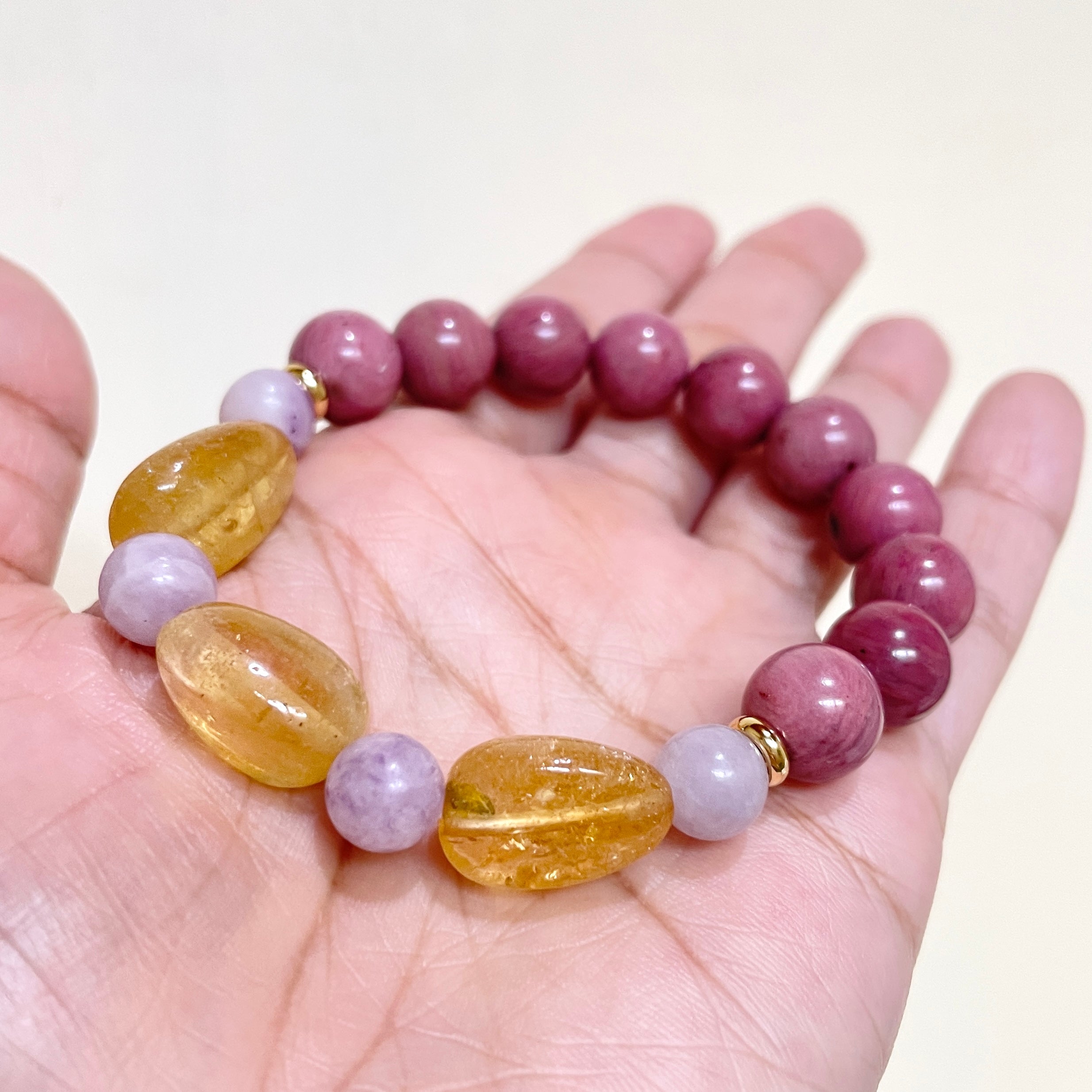 Blush Violet Balance Crystal Bracelet