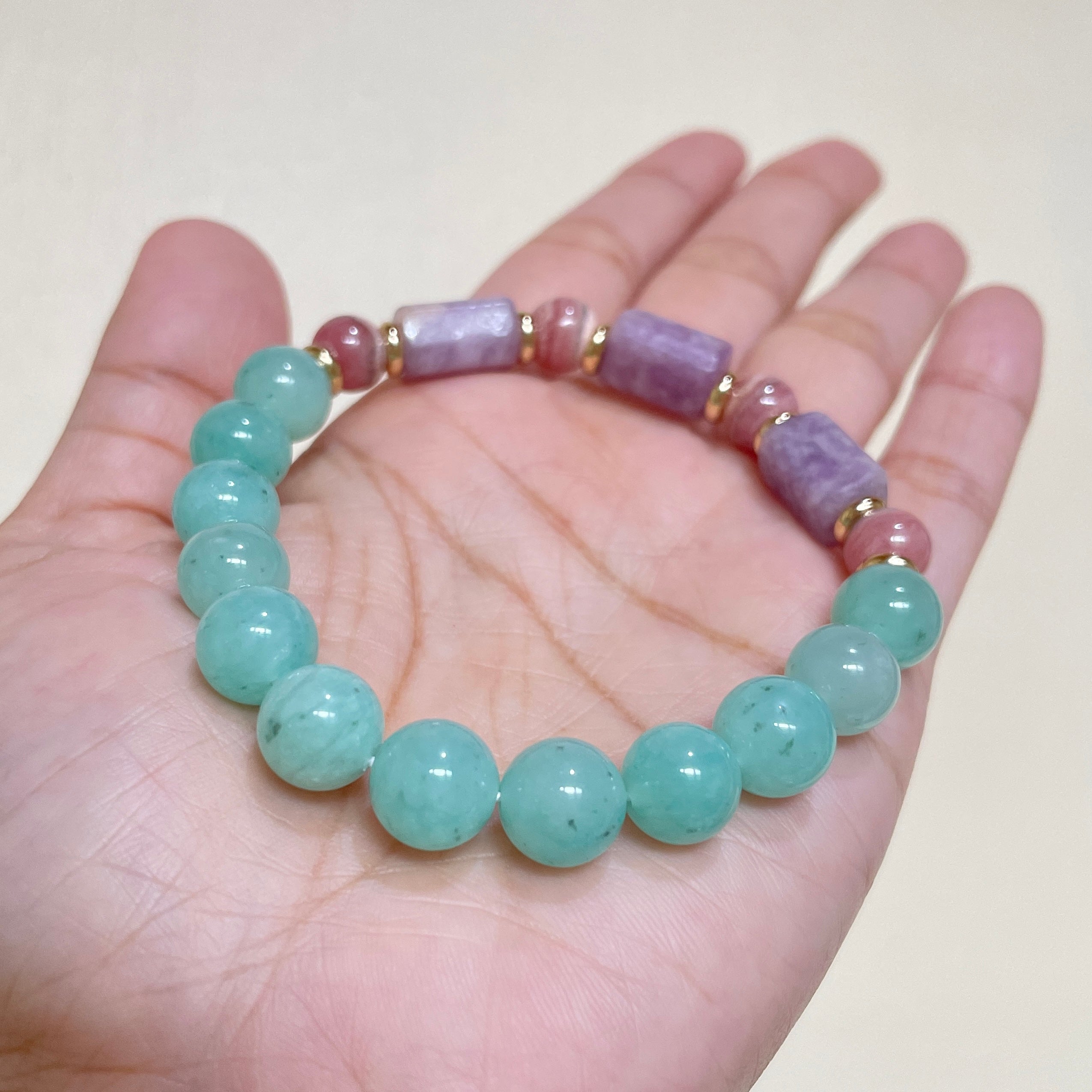 Coastal Blush Rhythm Crystal Bracelet