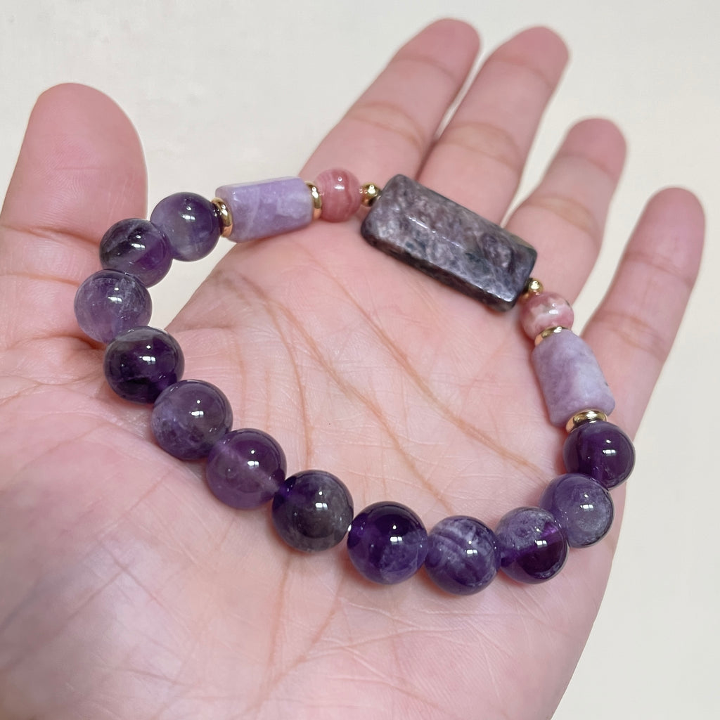 Violet Muse Composition Crystal Bracelet
