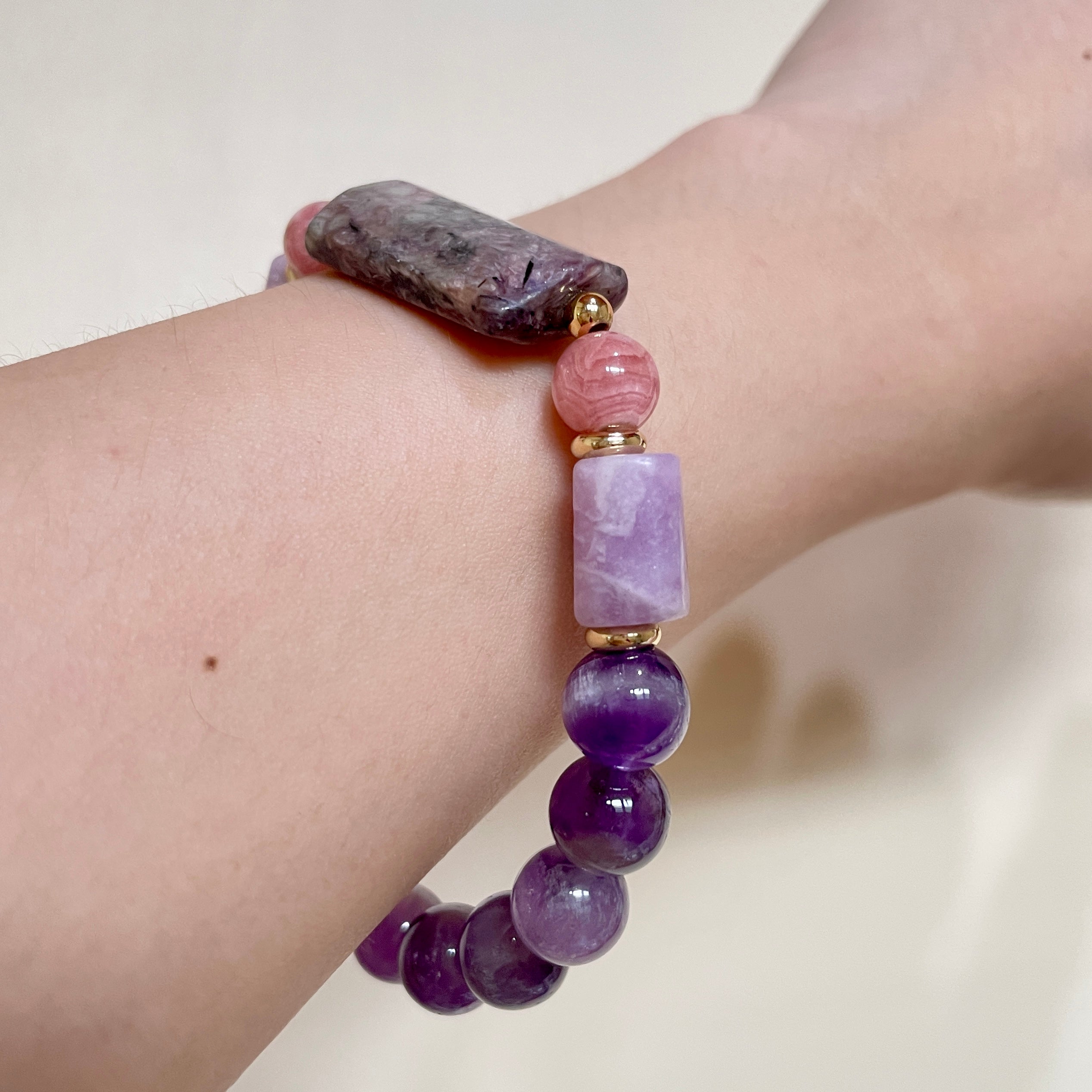 Violet Muse Composition Crystal Bracelet