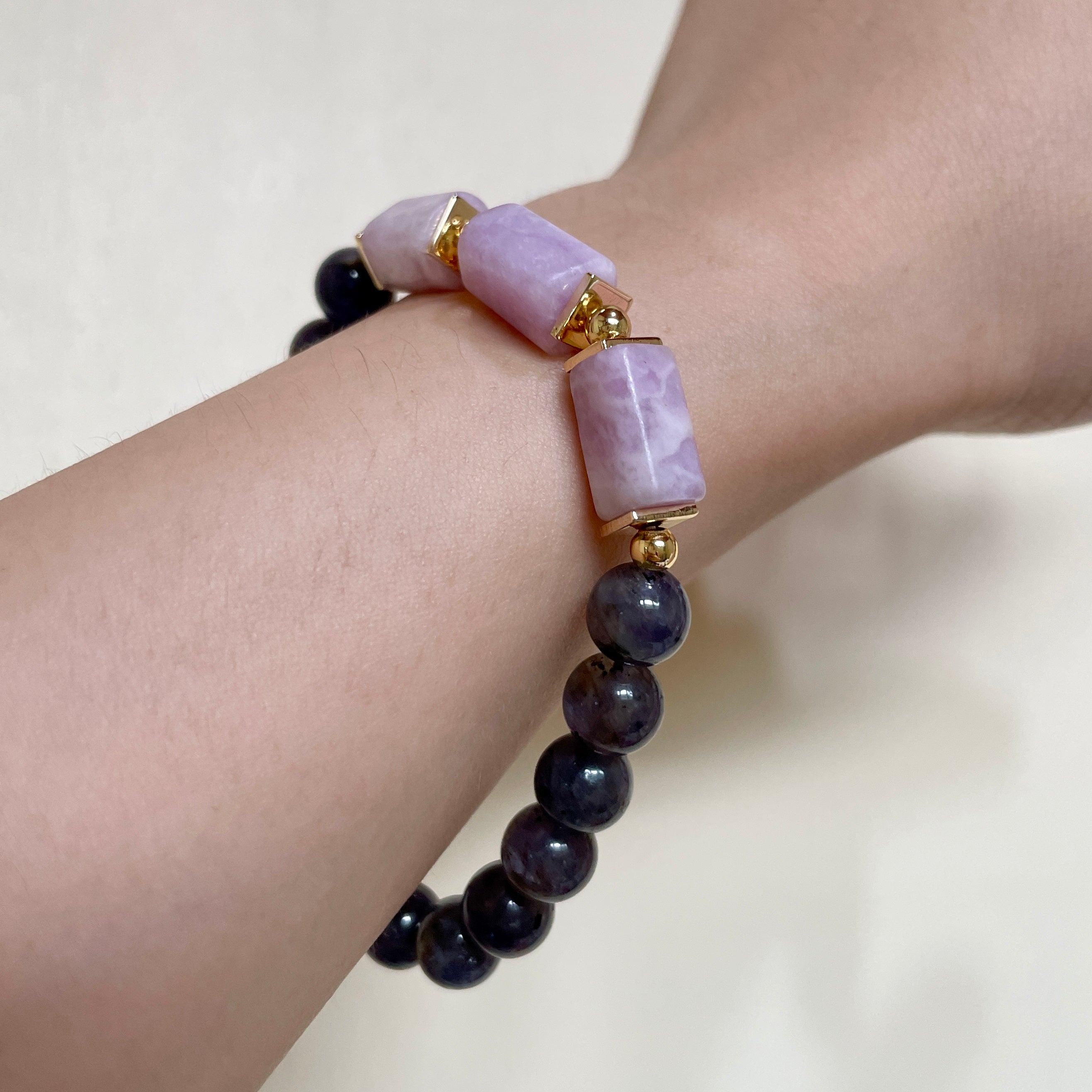 Indigo Structure Flow Crystal Bracelet