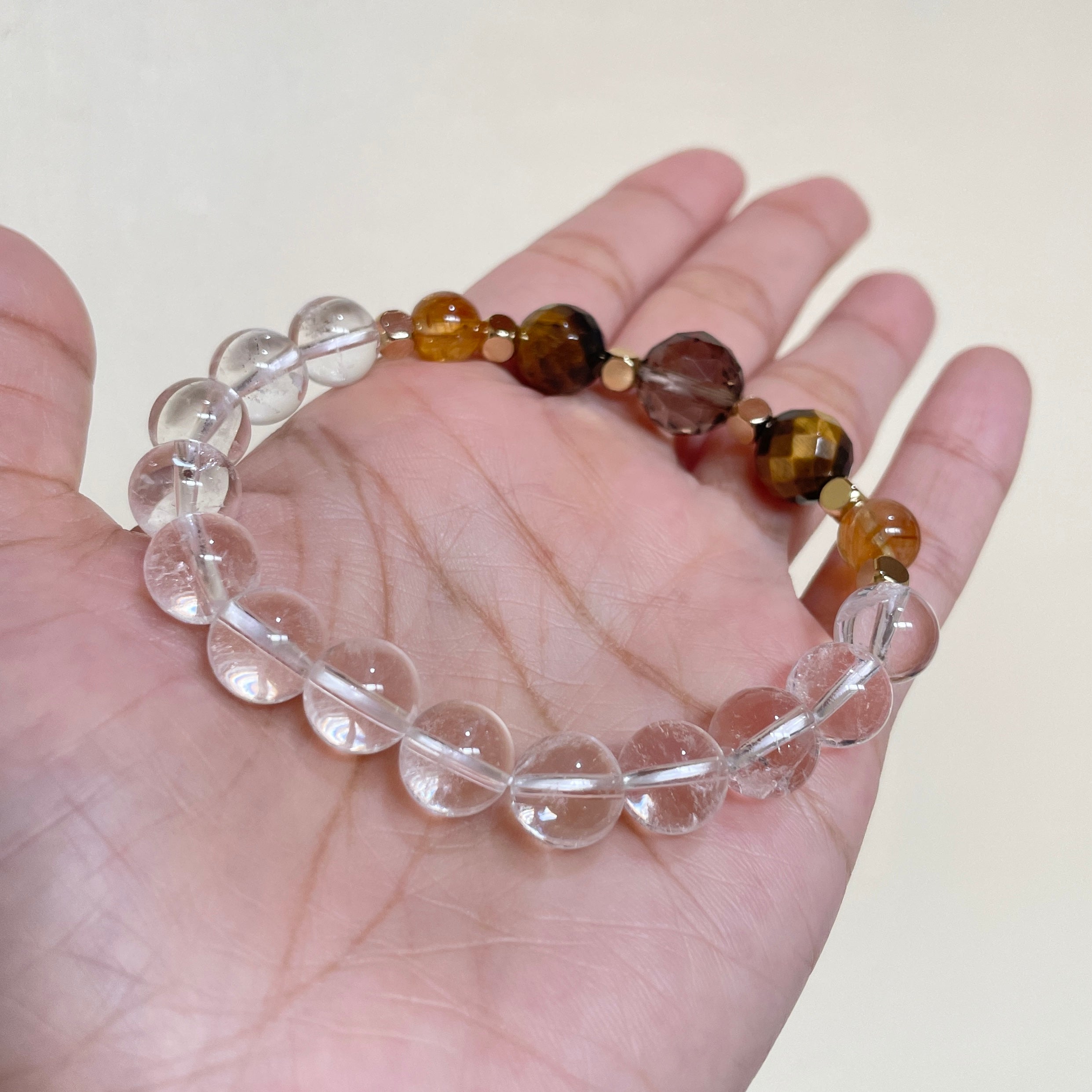 Golden Smoke Spectrum Crystal Bracelet