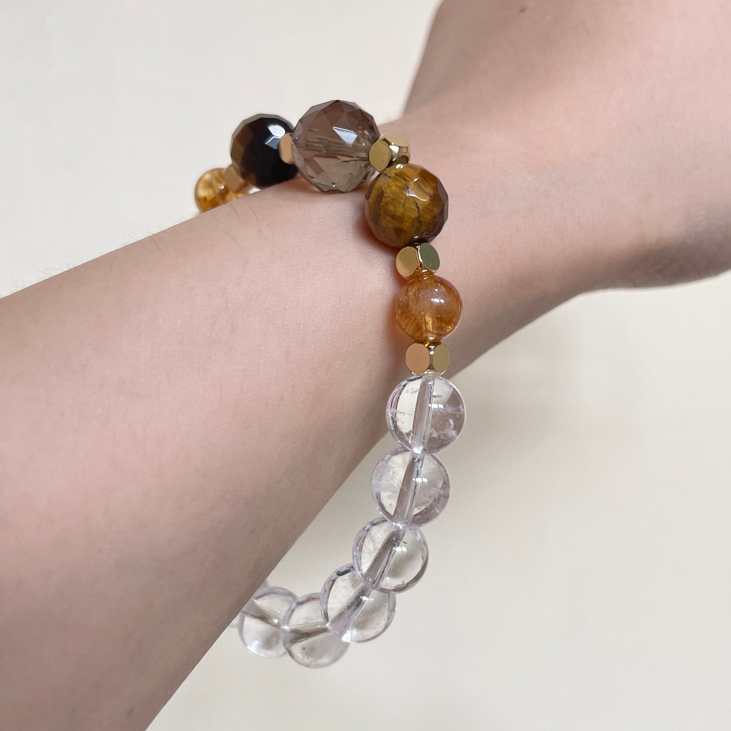 Golden Smoke Spectrum Crystal Bracelet