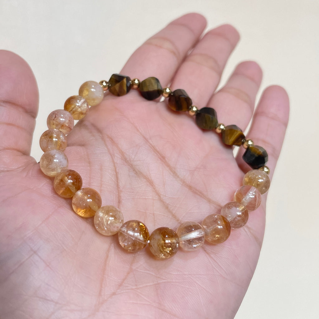 Golden Flow Rhythm Crystal Bracelet