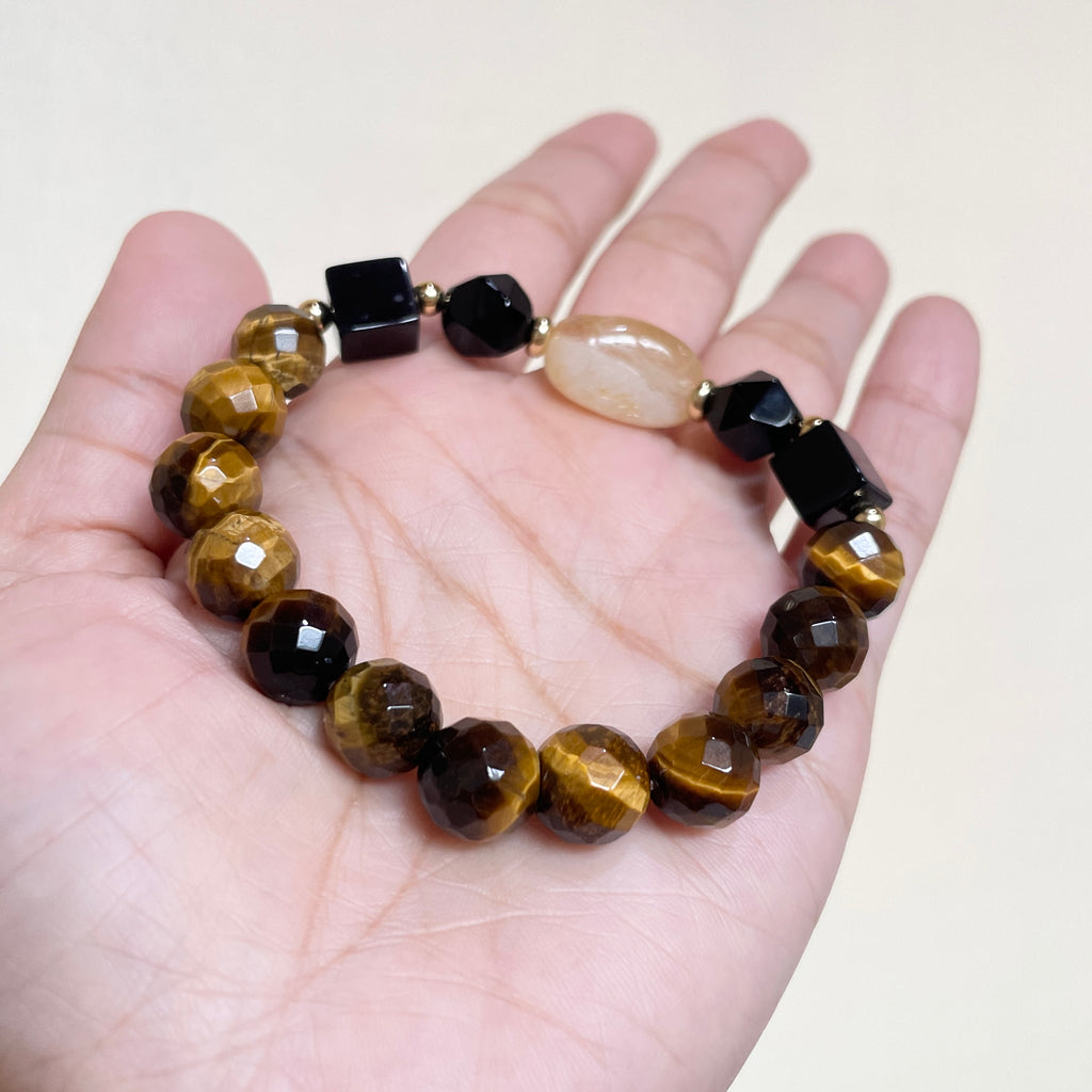 Midnight Ember Structure Crystal Bracelet