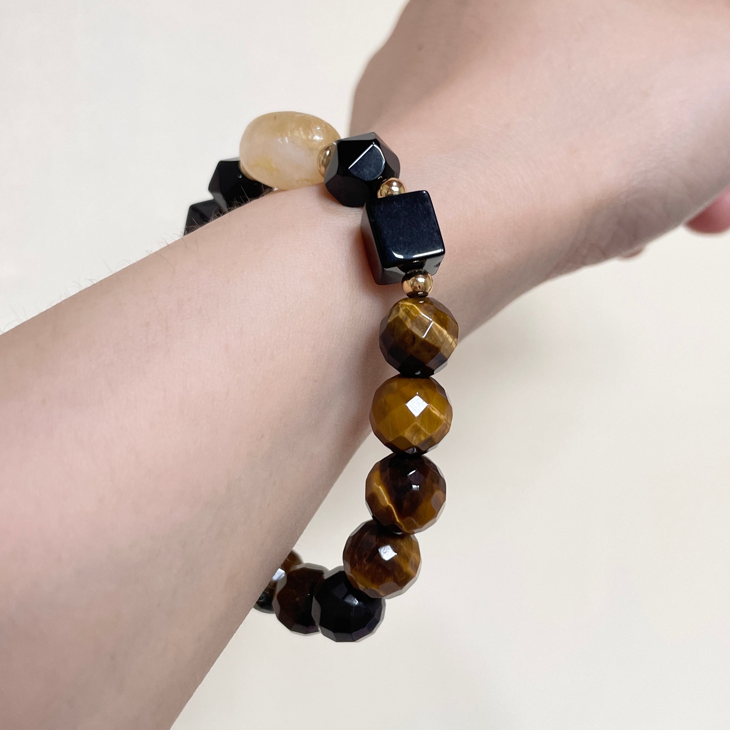 Midnight Ember Structure Crystal Bracelet