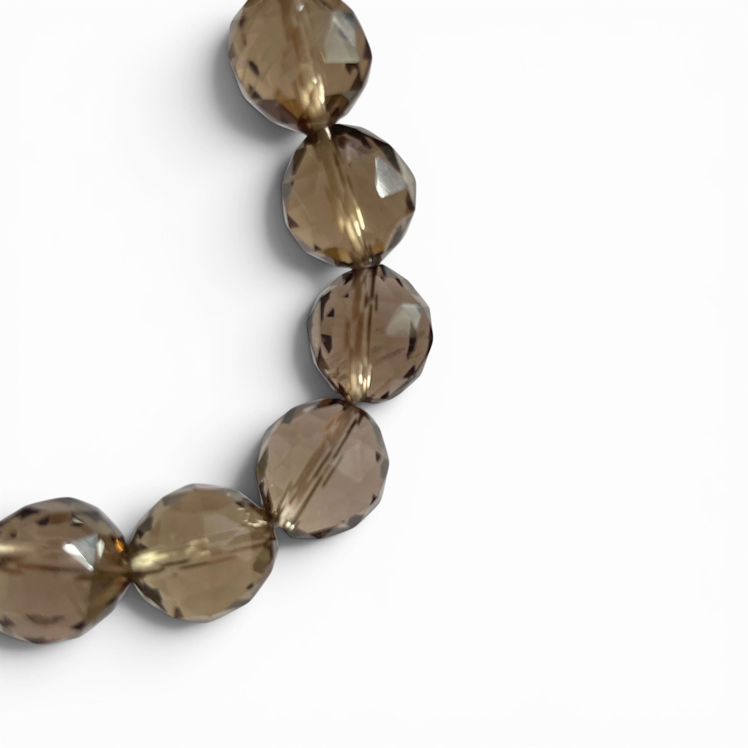 Faceted Smoky Quartz Crystal Bracelet - Premium
