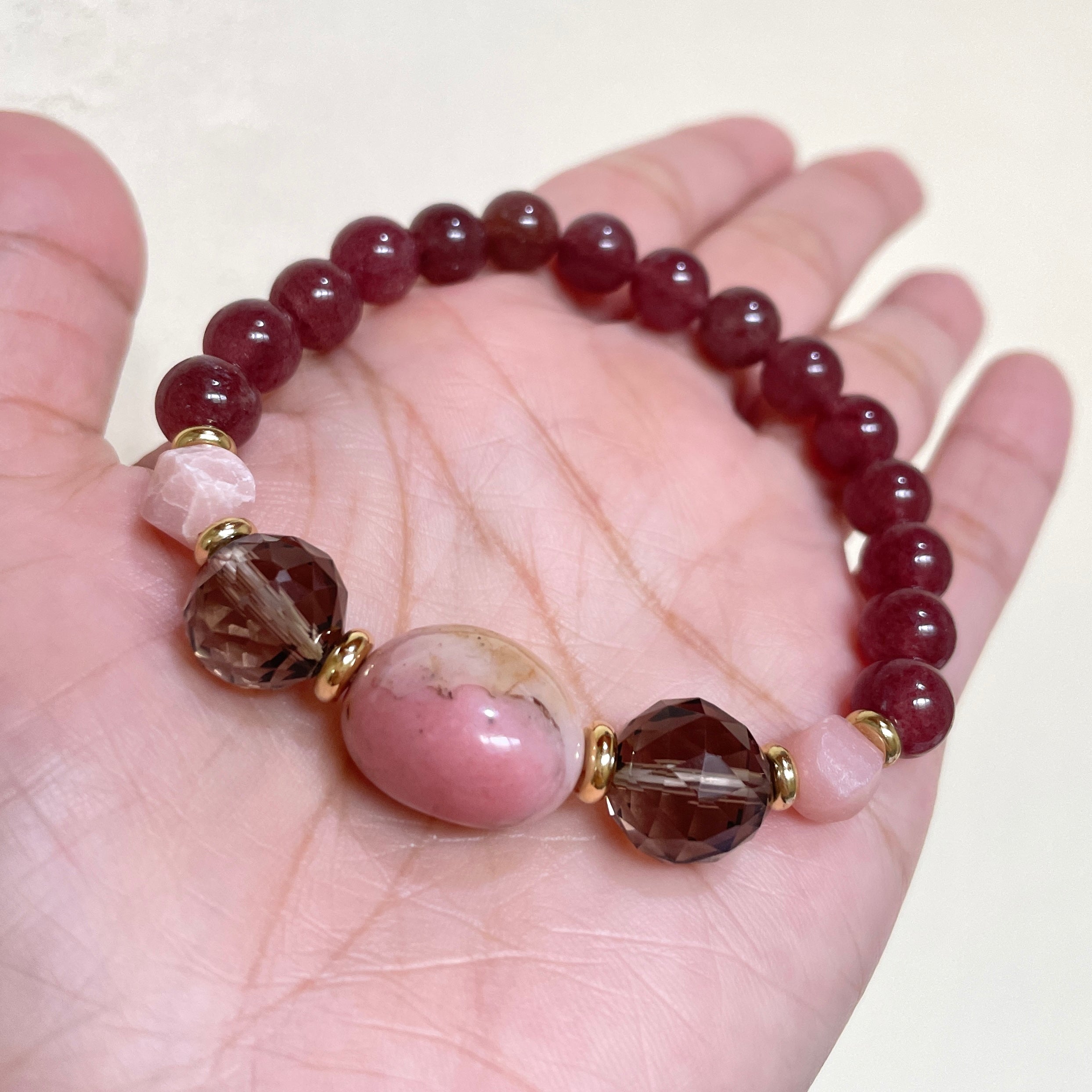 Blush Smoke Flow Crystal Bracelet