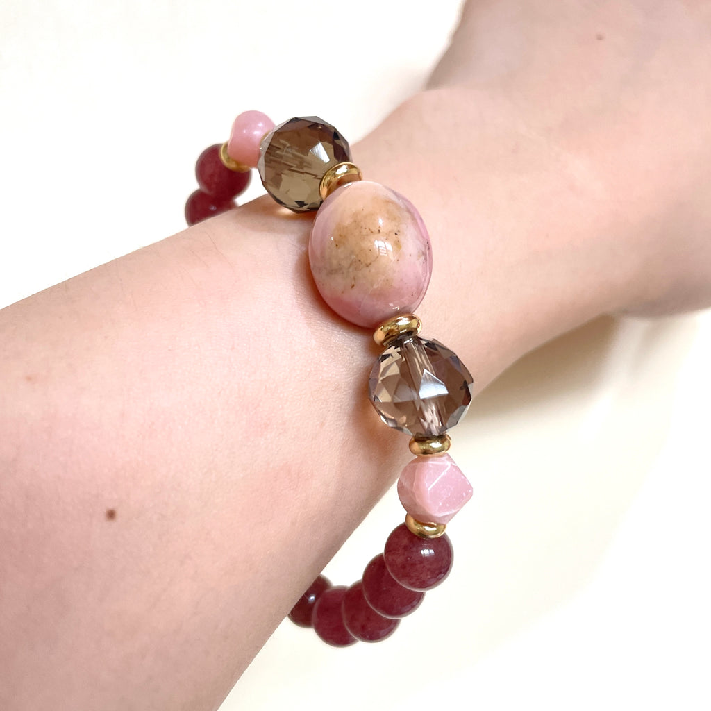 Blush Smoke Flow Crystal Bracelet