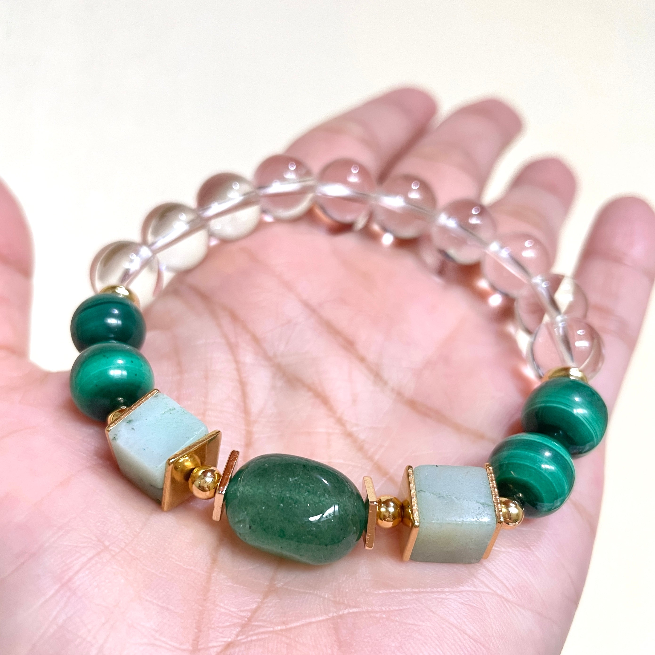 Crystal Verde Structure Crystal Bracelet