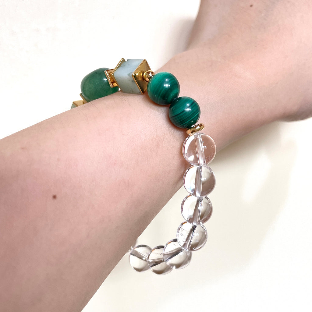 Crystal Verde Structure Crystal Bracelet