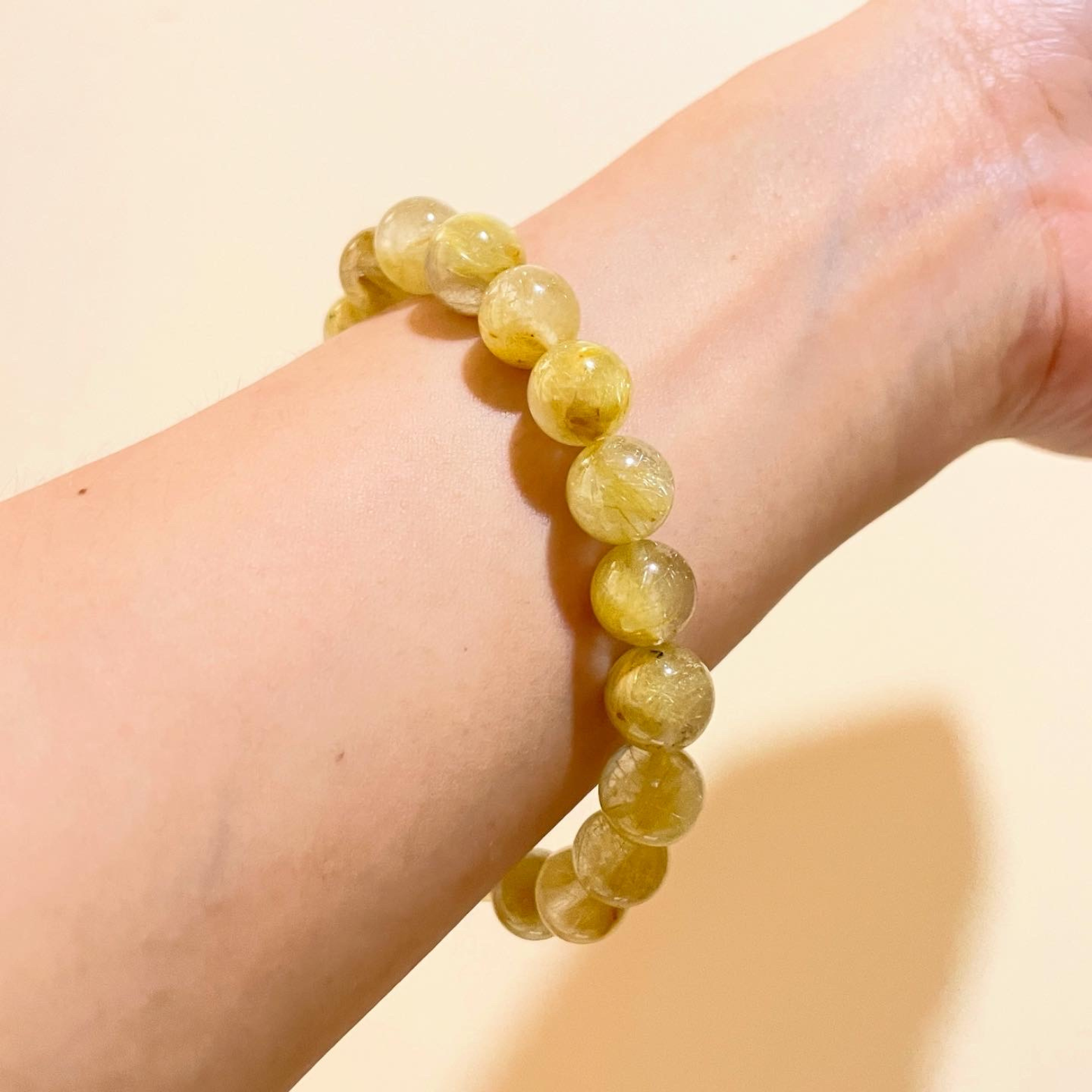 Golden Rutilated Quartz Crystal Bracelet - Premium