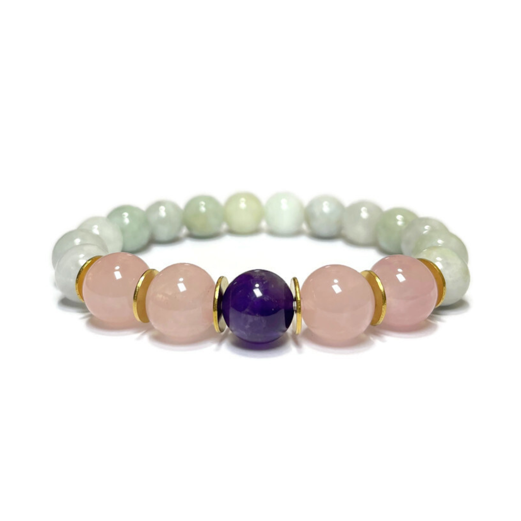 Jade Blush Accent Crystal Bracelet
